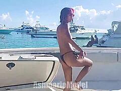 hairy bikini boat dance