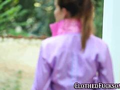Clothed European Spunked