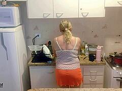 relative does household tasks