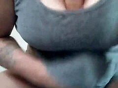 Tattooed Dildo Tit Fuck