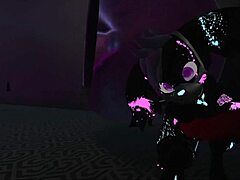 Littlevrslut rides machine
