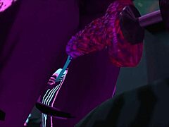 Littlevrslut rides machine