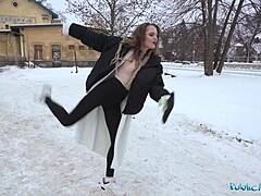 ballerina penetrated outdoors