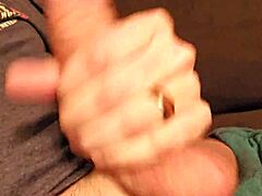 Pierced cock cum