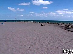 beauty exposes boobies