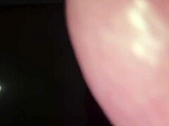 horny guy strokes huge cock