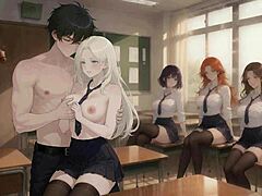 Muscular Guy Gropes Blonde