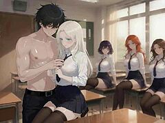 Muscular Guy Gropes Blonde