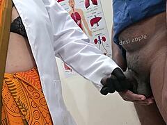 doctor checks patient cock
