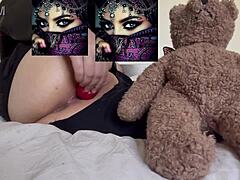 Goth girl shows pussy