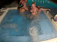 Hot tub foursome