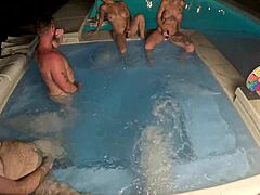Hot tub foursome