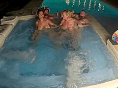 Hot tub foursome