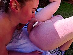outdoor lesbians whipped cream