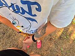 caught and helped to cum