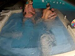 Hot tub foursome