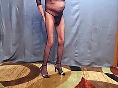 fishnet body stocking heels