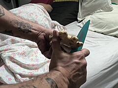 Ginger plug blowjob master